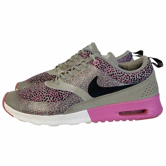 Nike Shoes - Nike Women's Air Max Thea Snow Leopard Grey Pink Lace Up Sneakers Size 9, 599408